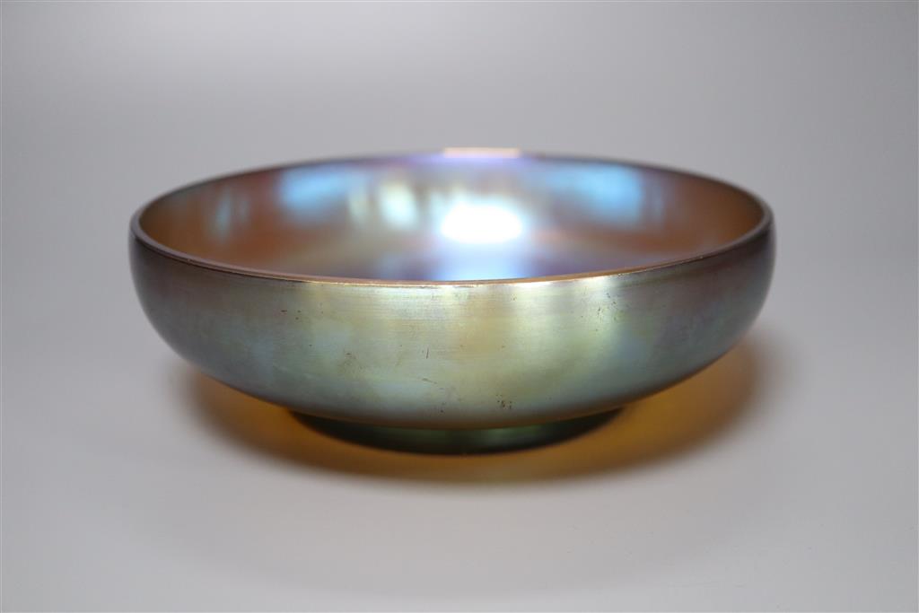 A WMF iridescent glass bowl, 20cm